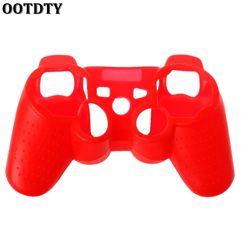 Силиконовый чехол для sony Playstation 3, защитный чехол для PS3, гелевый резиновый джойстик для PS3 - Цвет: Красный