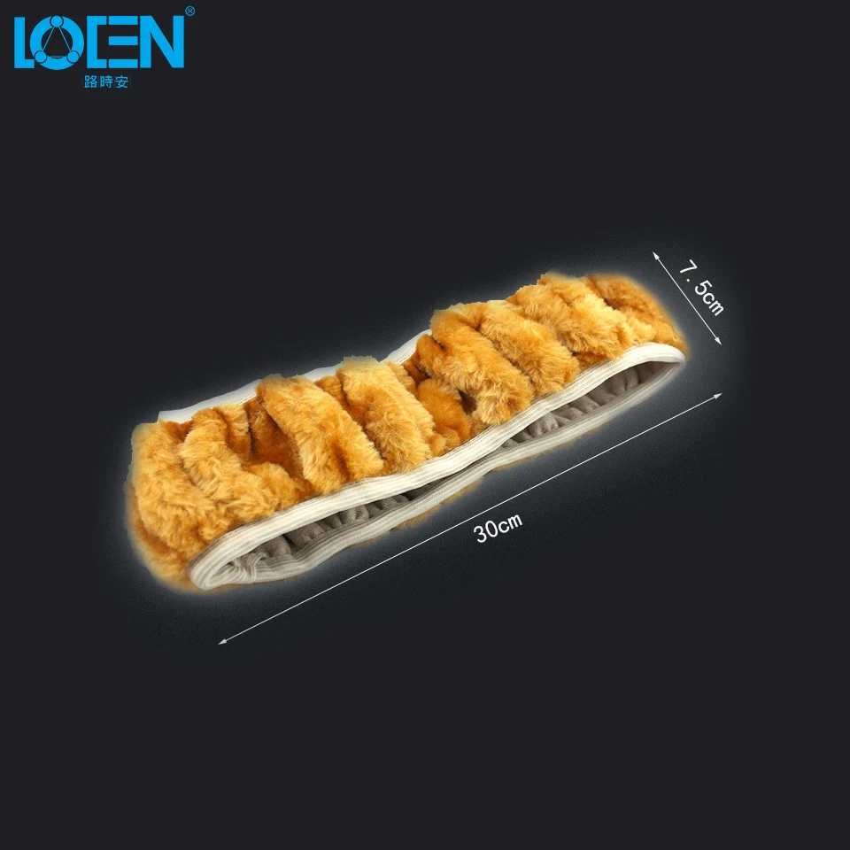 Зимний чехол рулевого колеса автомобиля из искусственного меха на руль