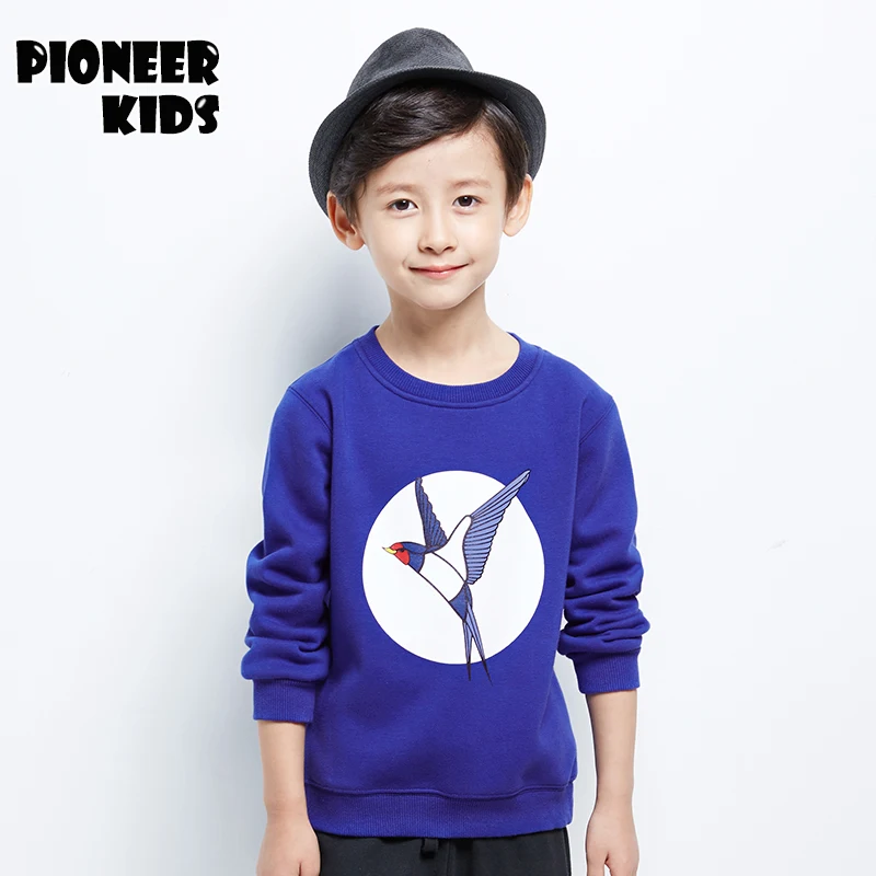Pioneer Kids/толстовки для подростков От 4 до 16 лет мальчиков зимние хлопковые модные