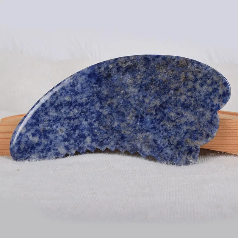 1 piece В форме расчески gua sha инструмент массаж головы Здоровье Уход за телом лицо натуральный содалит спа иглоукалывание выскабливание Исцеление Нефритовый камень - Цвет: 1 piece