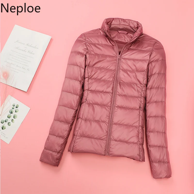 Neploe корейский стоячий воротник обтягивающие Плиссированные пальто сладкий