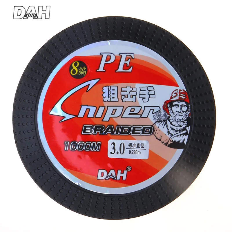 Суперпрочная японская многонитевая плетеная рыболовная леска 1000 м 8X DA 8 нитей