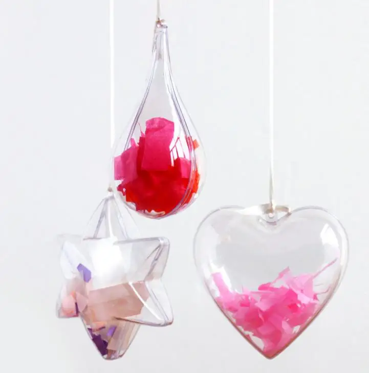 Прозрачный пластиковый подарочный шар для рукоделия прозрачная акриловая