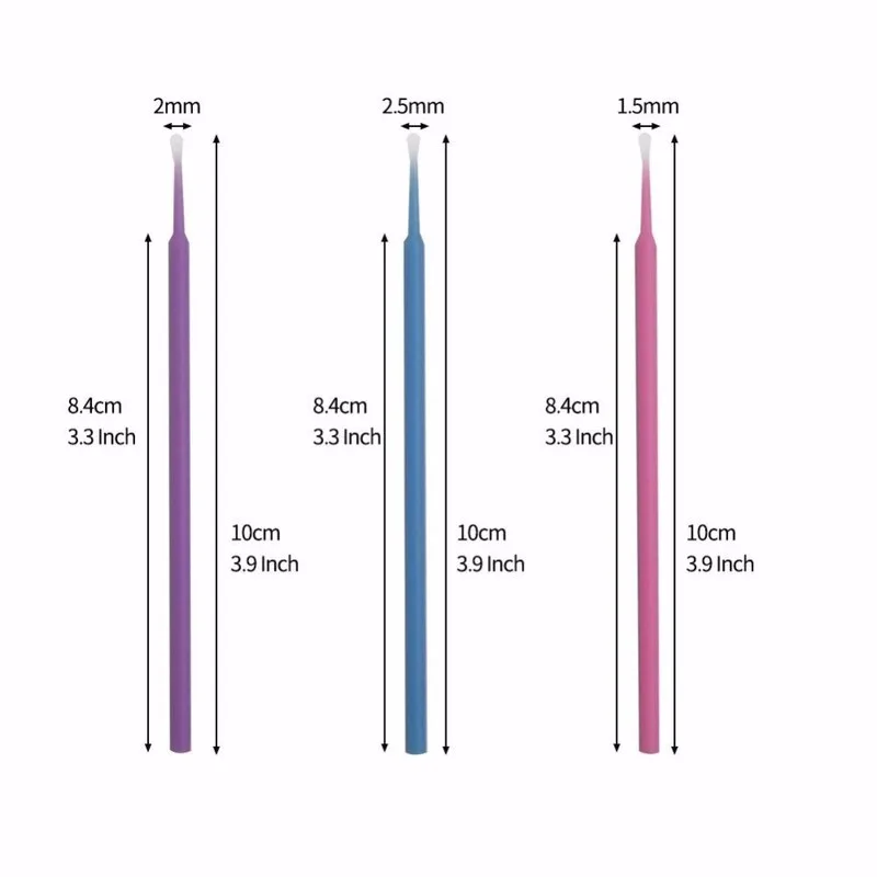 

100PCS/bag Dental Micro Brush Disposable Materials Tooth Applicators Medium Fine Makeup Tools