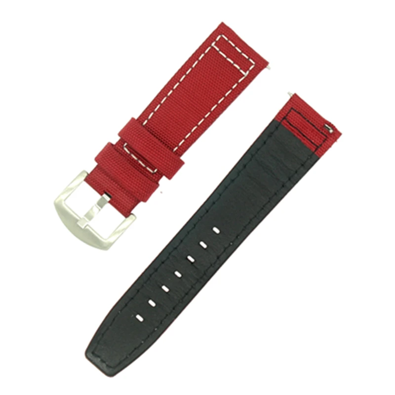 

22 MM Nylon+Leather Watch Band Strap for Samsung Gear S3 Classic / Frontier / Gear 2 R380 / Neo R381 / Live R382