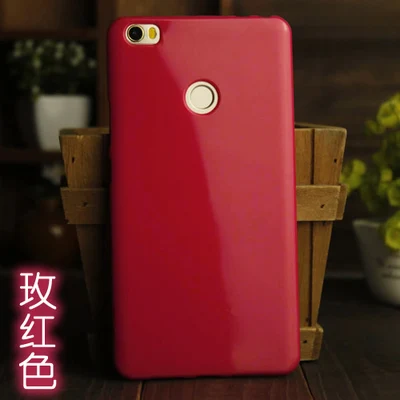 Xiaomi mi max 1 мягкий чехол 6,44 дюйма сплошной цвет Силиконовый ТПУ противоударный чехол - Цвет: rose red