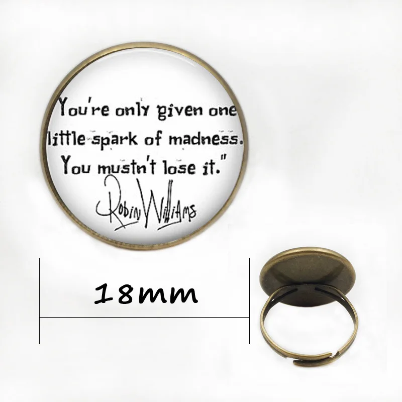 Робин Уильямс оригинальное винтажное бронзовое ожерелье с кабошоном для женщин