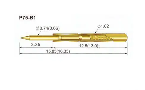100 шт./лот P75 B1 15 85 мм пружинный тестовый зонд Pogo Pin Connector|Соединители| |