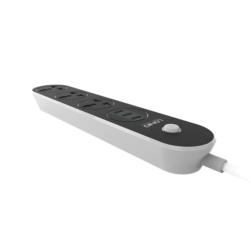 Настольное зарядное устройство LDNIO SC3301 с 3 разъемами и 3 usb-портами универсального типа розового цвета для зарядки универсального смартфона