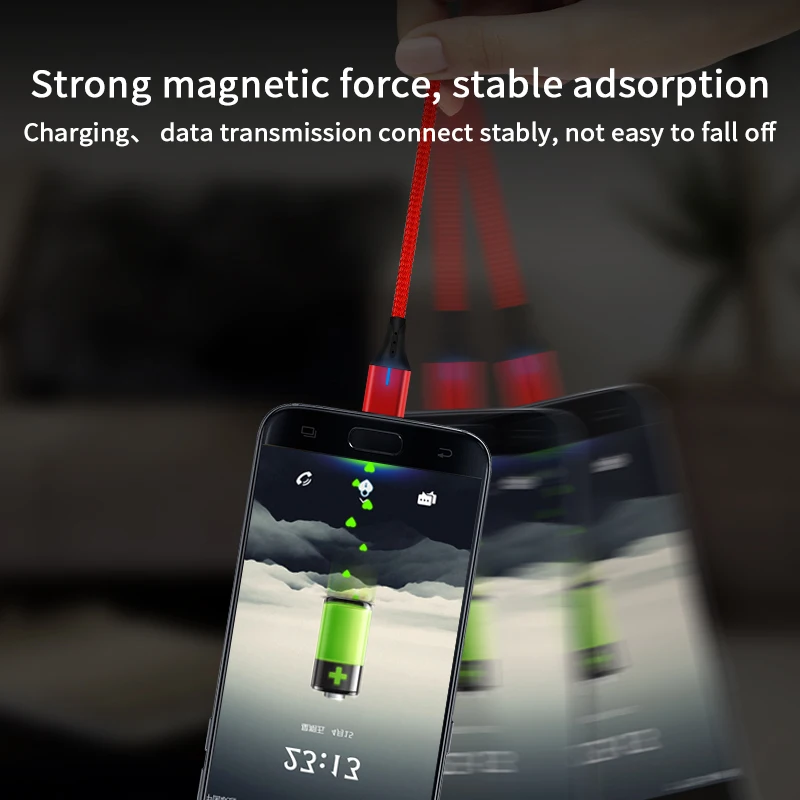 3а Магнитный Интеллектуальный кабель Lightning для IPhone Micro Usb типа C супер быстрый