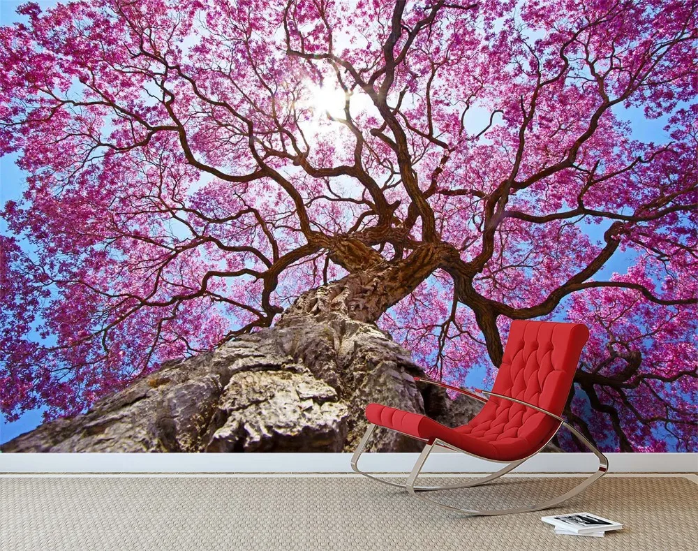 

[Self-Adhesive] 3D Pink Cherry Blossom Tree 11 Wall Paper mural Wall Print Decal Wall Murals