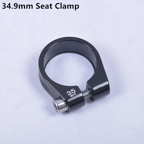 34.9mm Black Алюминий стойка сиденья из сплава зажим 31,8/34,9/с ультратонкой оправой 37 мм MTB Дорожный велосипед Велоспорт седло Подседельный штырь зажим запасные Запчасти для велосипедов трубка зажим - Цвет: 34.9mm Black