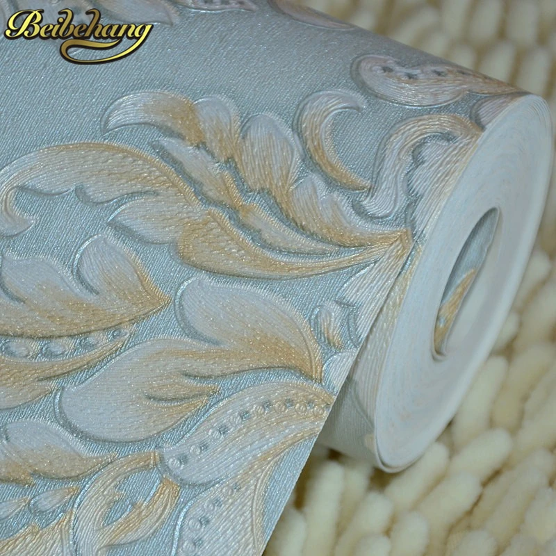 

beibehang papel de parede 3D PVC Continental Damascus Wall Papers Home Decor Background Wallcovering Wallpaper for Living Room