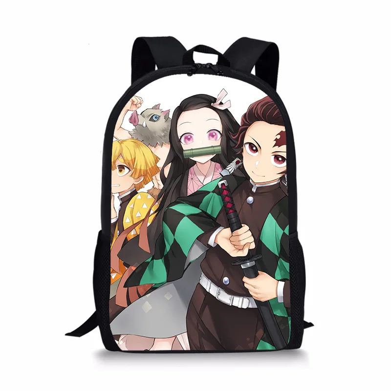 Аниме Demon Slayer Kimetsu no Yaiba Рюкзак Школьная Сумка Nezuko Kamado Tanjirou Kamado рюкзак подростковые; школьные для девушек и мужчин сумка для книг