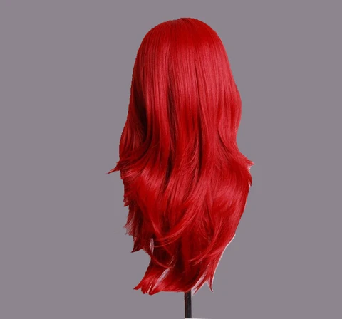 Similler 70 см кудрявые красные черные фиолетовые парики для косплея Женские Длинные Синтетические волосы костюм для Хэллоуина