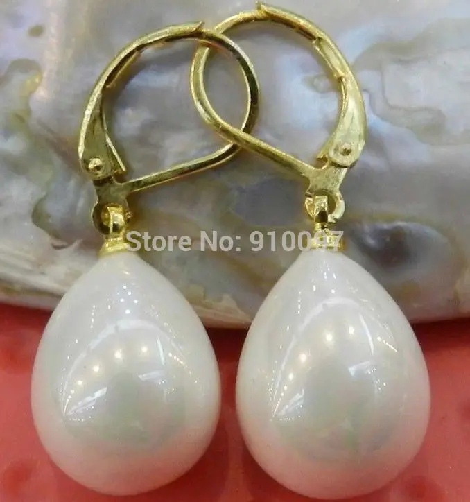 &gt&gt&gt Новые ПОДЛИННАЯ SOUTH SEA SHELL WHITE13 15 ММ ЖЕМЧУЖНЫЕ СЕРЬГИ 14 К|earrings diy|earrings shoesearrings bat