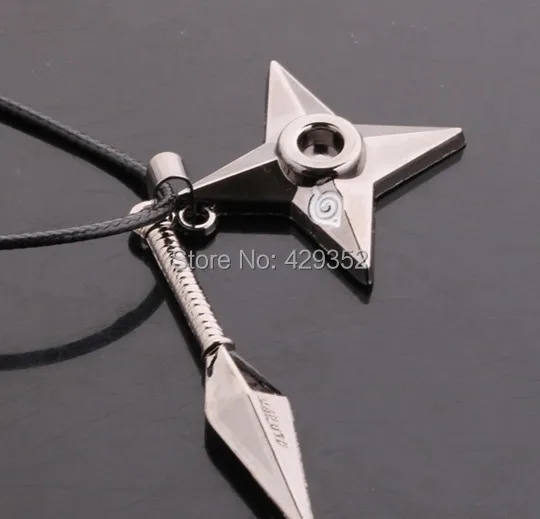 Аниме ювелирные изделия Наруто шурикен ожерелье Винтаж кулон для женщин и мужчин