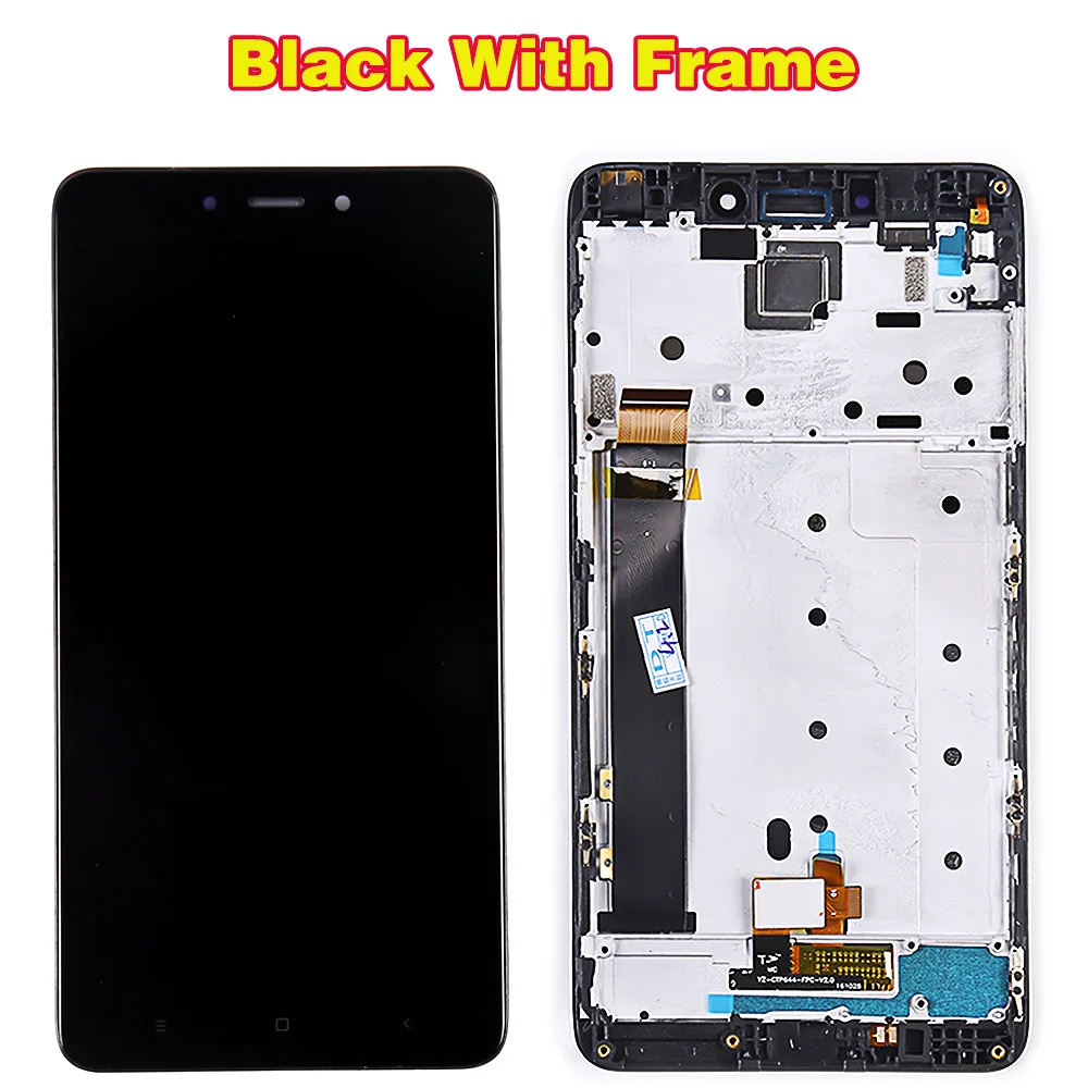 Black With Frame AAA качественный ЖК-дисплей для Xiaomi Redmi Note 4(Процессор: MTK Helio X20) кодирующий преобразователь сенсорного экрана в сборе рамка с бесплатными инструментами - Цвет: Black With Frame