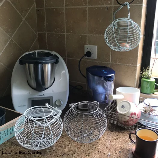 Плетеная вручную металлическая корзина для яиц оптом|wire egg basket|egg basketwholesale baskets |