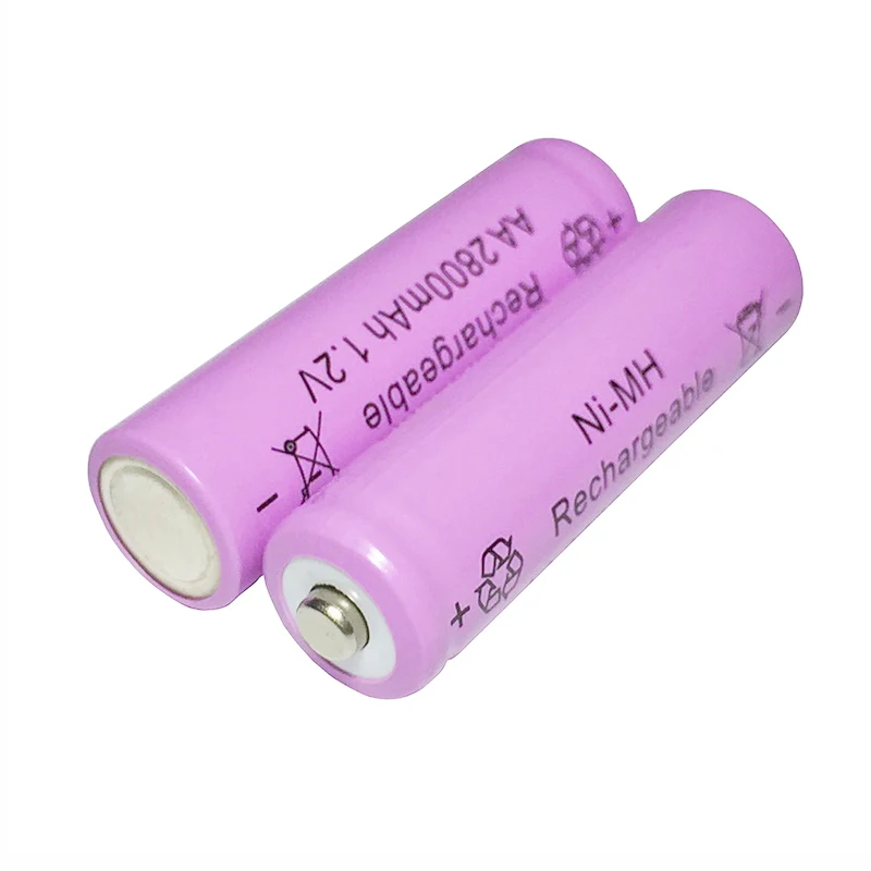 2 шт. 2x высокое качество Перезаряжаемые Батарея AA 2800 мАч ni-mh1.2v 2A 5 # baterias Батареи