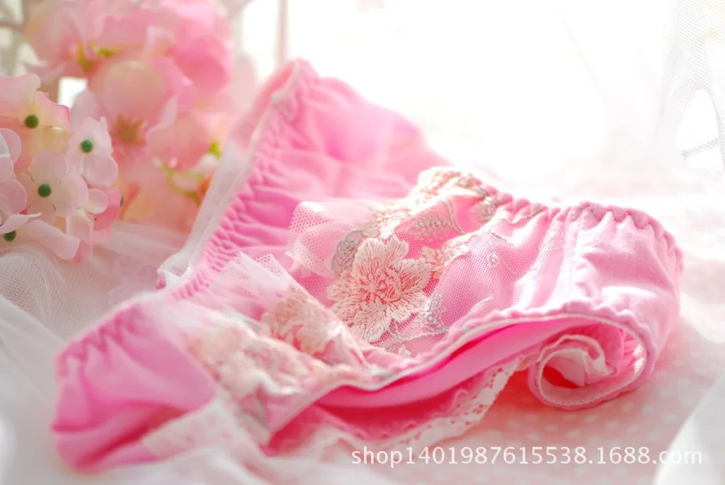 2017 Горячая Распродажа Новое поступление розовые кружевные хлопковые трусики