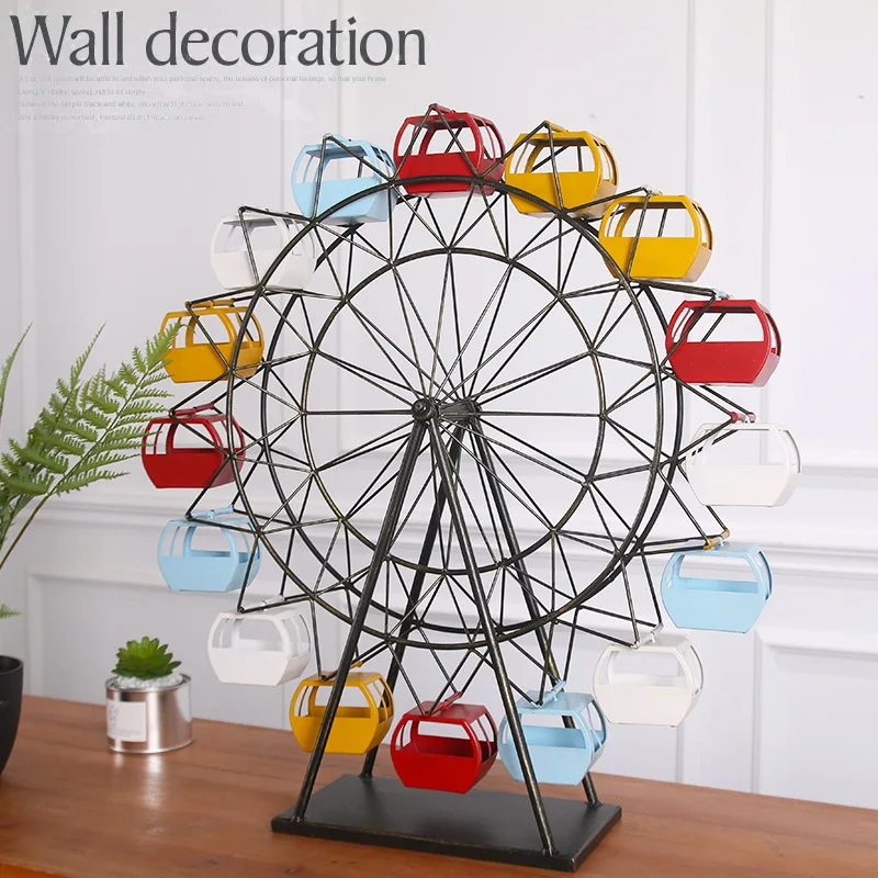 Ретро кованого железа колесо обозрения модель домашние Детская комната