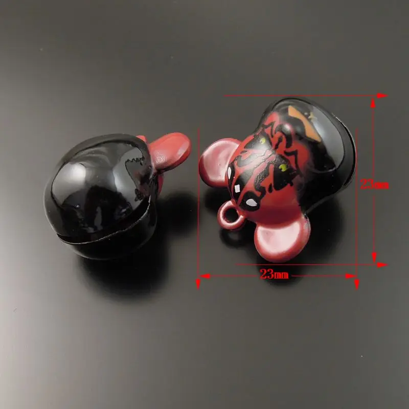 10pcs/pack Christmas Jingle Bells Lot Craft Charm Black Dog Phone Pet Decor Necklace Pendant Jewelry 23*23*18mm 35277 | Украшения и