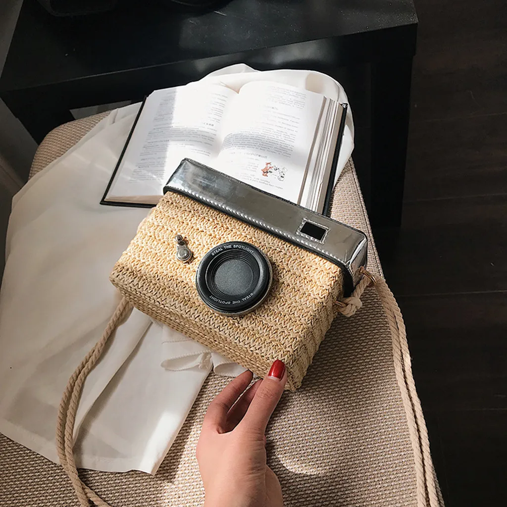 Женские пляжные сумки модель камеры сумка из соломы ведро квадратная мессенджер