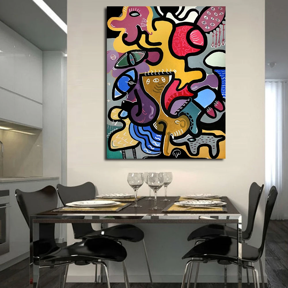 JQHYART настенные картины для гостиной холст искусство абстрактная картина с