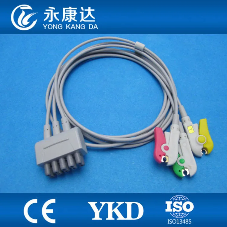 3 шт./упак. GE-marqutte 3-свинцовый кабель ECG и проводные провода с клипсой IEC для