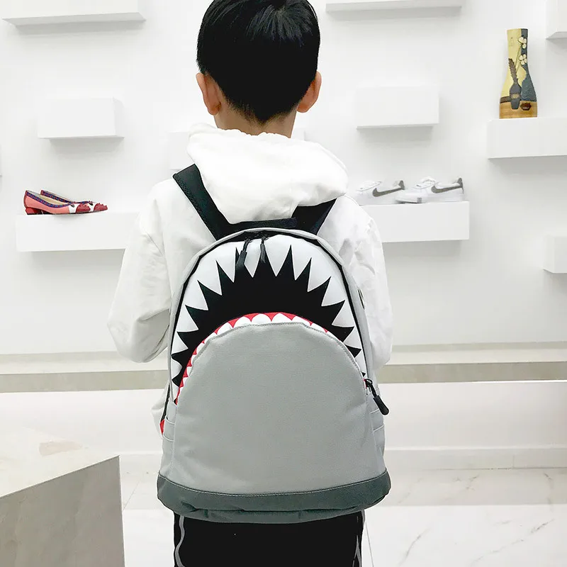 Для маленьких мальчиков 3D Акула школьный рюкзак детские Mochila Kids весело Тетрадь