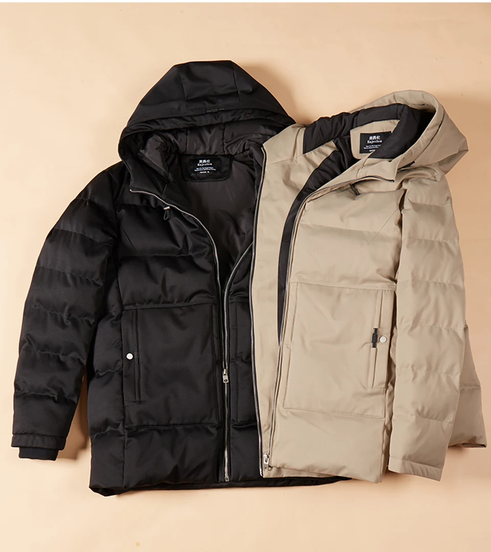 Enjeolon брендовая зимняя куртка с хлопковой подкладкой, толстовки, мужские толстые толстовки, парка, пальто, Мужская стеганая зимняя куртка, пальто 3XL MF0725
