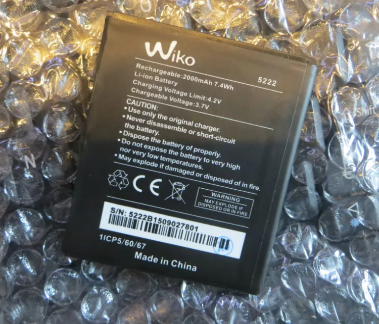 Для Wiko 5222 2000 мАч аккумулятор литий ионный встроенный полимерный аккумулятор|battery