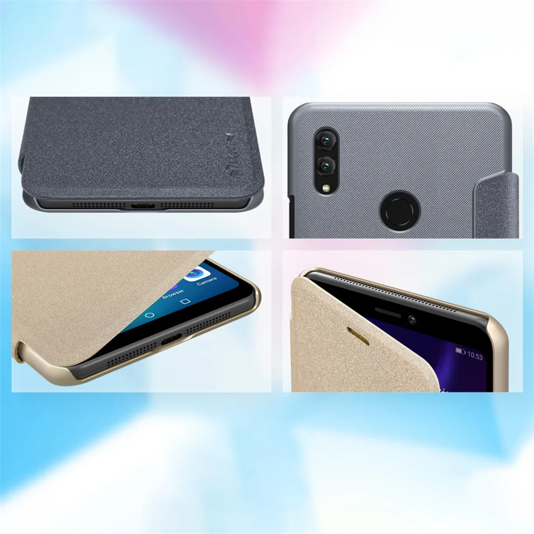Чехол для Huawei Honor Note 10 чехол из натуральной Блестящей Искусственной Кожи Nillkin +
