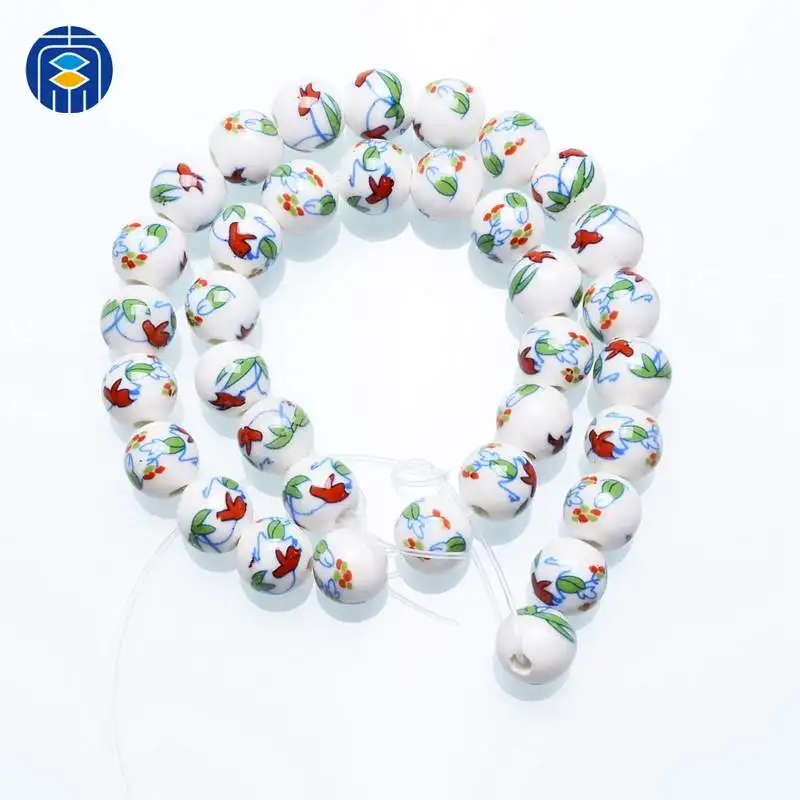 PB-R-013 JuleeCrystal круглые 10 мм винтажные китайские керамические, фарфоровые шарики бусины для ожерелья браслеты Изготовление ювелирных изделий - Цвет: PB-R-013