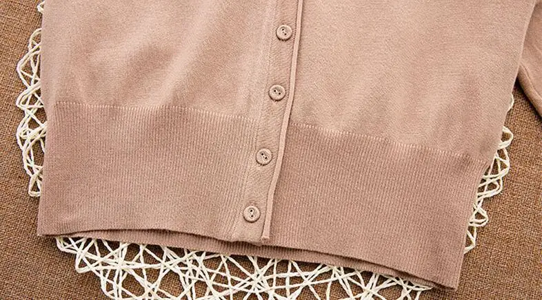 Spring Cardigan Women Korean V Neck Knitted Feminino Ladies Long Sleeve Loose Buttons Thin Coat Plus Size |