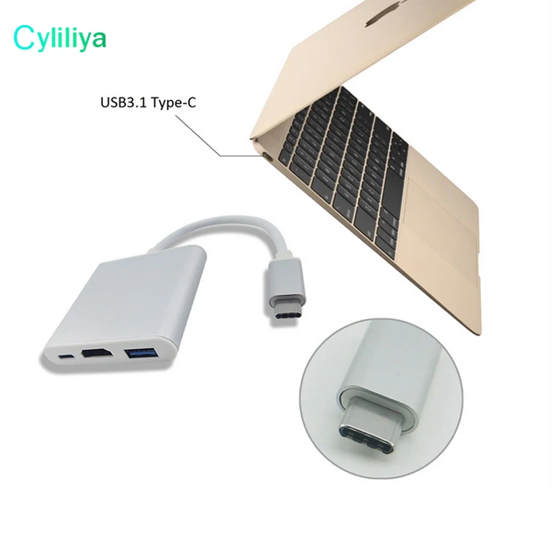 10 шт. Кабель-адаптер 3 в 1 с портами USB Type-C на HDMI 0 | Мобильные телефоны и аксессуары