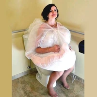 hot new bridal wedding dress gather skirt slip women pink black white petticoat for toilet underskirt save you from toilet water
