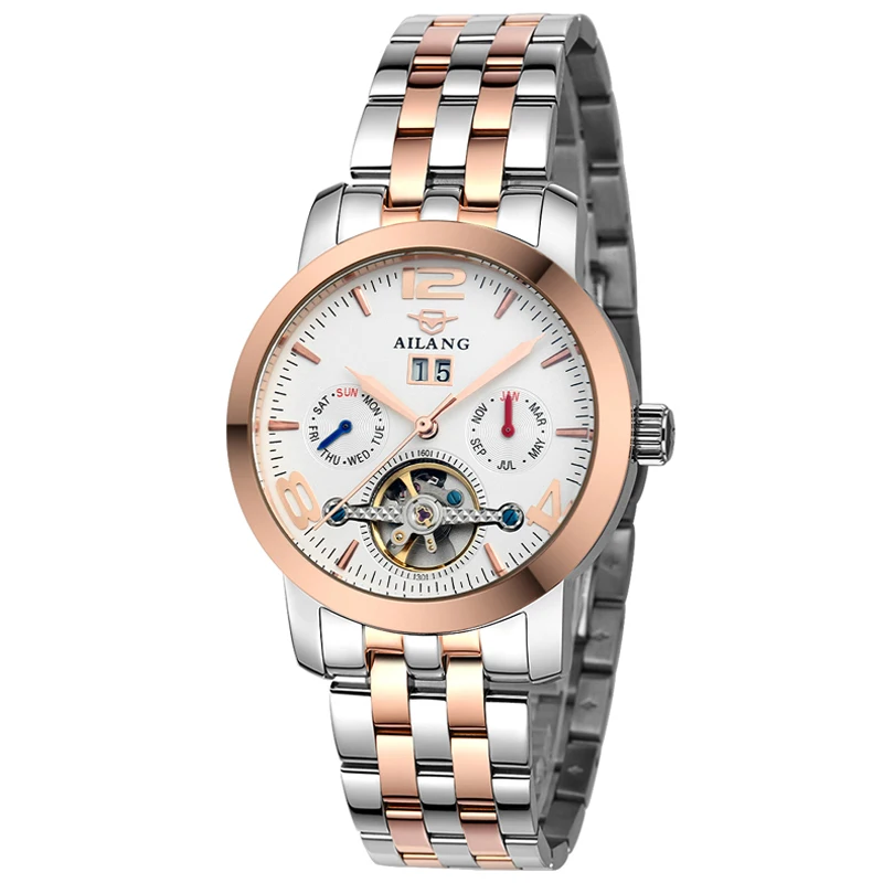 AILANG новинка мужские часы настоящий роскошный бренд самый большой полностью