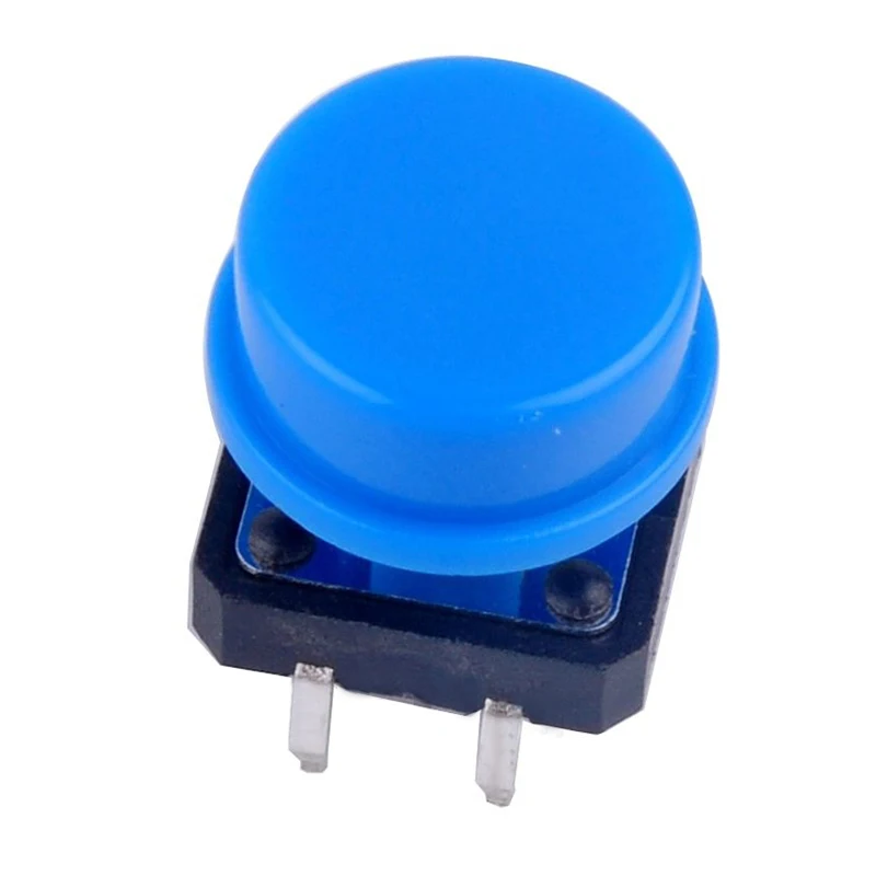 Useful 100pcs 4pin B3F Key Tactile Switch Tact Push Button Round Cap12 x12 x7.3mm Blue | Обустройство дома