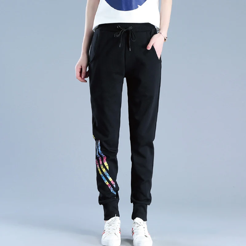 На весну и зиму спортивные женские повседневные штаны-шаровары штаны свободного