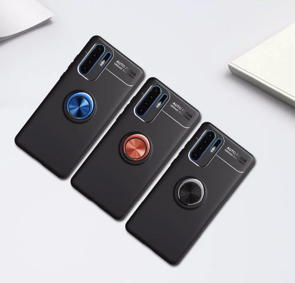 Роскошный автомобильный Магнитный кольцевой мягкий чехол для huawei P30 Pro P20 Lite полный чехол для huawei P20 P30 TPU противоударный бампер чехол