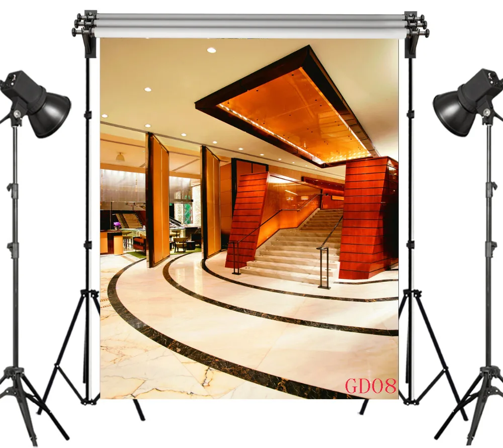 Виниловый Современный великолепный дворцовый интерьер оранжевый Toplight 10X20FT