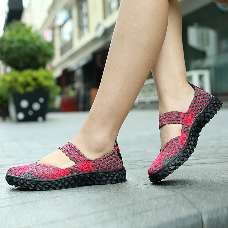 

New Arrival Women Athletic Shoes Breathable Mountaining Sport Weave Sneakers For Female Durable Hiking Shoes Krasovki Zapatilla