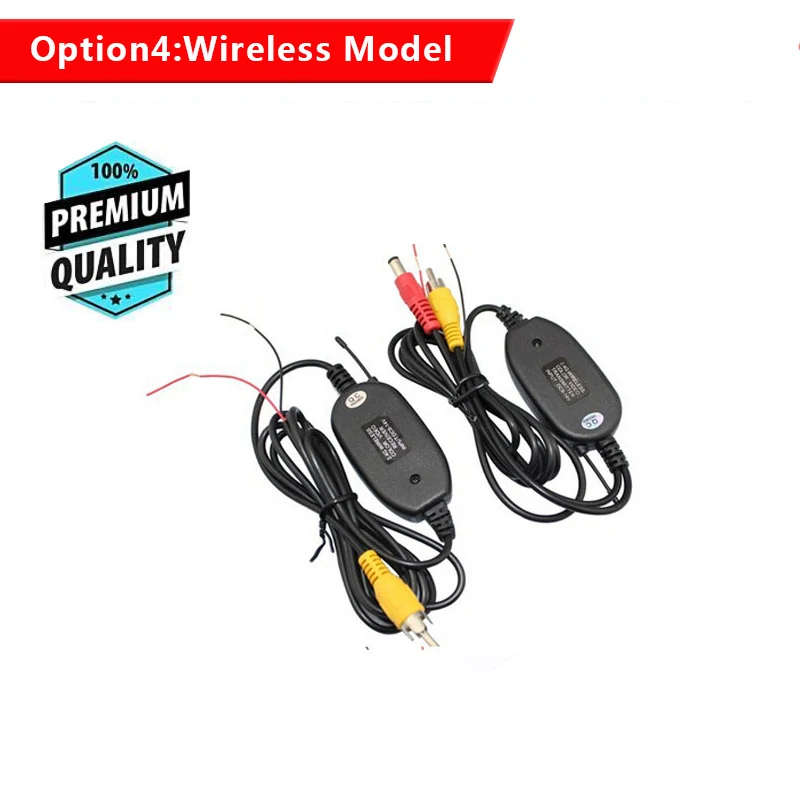 Option 4 Koorinwoo Ultra HD IR светильник заднего вида Водонепроницаемая камера беспроводная Парковая система 5Ich ЖК-дисплей устройство присоска монитор экран - Название цвета: Option 4