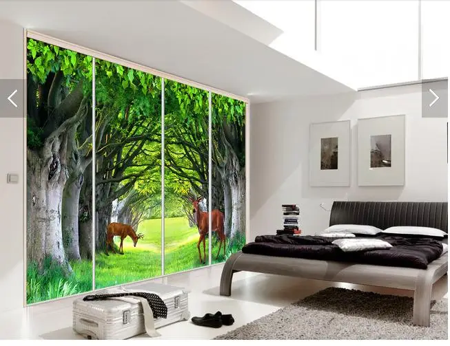 

Customized 3d photo wallpaper 3d wall murals wallpaper 3 d stereo space fawn TV setting wall 3d living room wallpaper