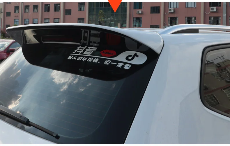 Для Tiguan второго поколения- задняя Крока крыши козырек окна наклейка спойлер на крыше автомобиля декоративные аксессуары для стайлинга автомобилей
