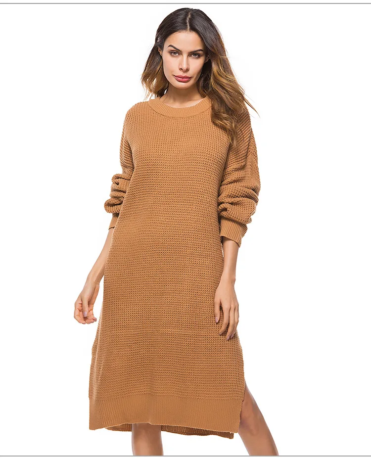 Женское трикотажное платье макси Vadim Осеннее длинное с длинными рукавами