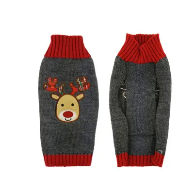 Gray reindeer DOGGYZSTYLE, одежда для рождественских домашних животных, свитер для собак, пальто с оленем, джемпер, одежда на Рождество, одежда для больших собак XXL - Цвет: Gray reindeer