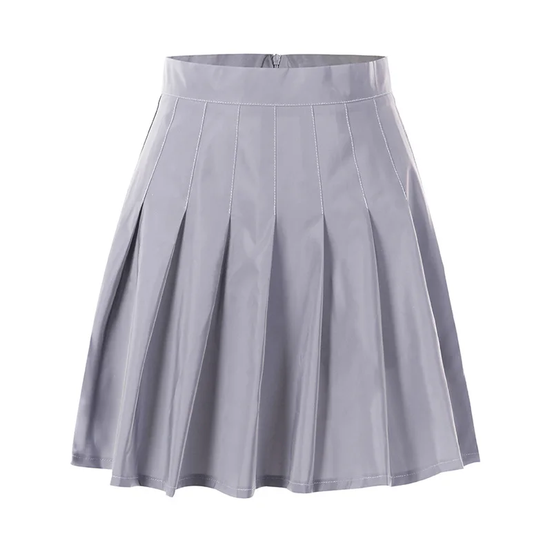 Стиль She Rflective серые плиссированные юбки женские лето 2019 уличная одежда